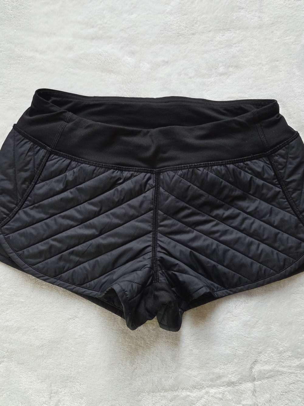 Ivivva lululemon Girls Black quilted athletic shorts Size Girl 12